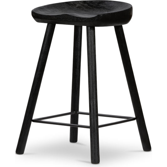Barrett Counter Stool by Four Hands. Made from solid parawood, iron in a modern style.
