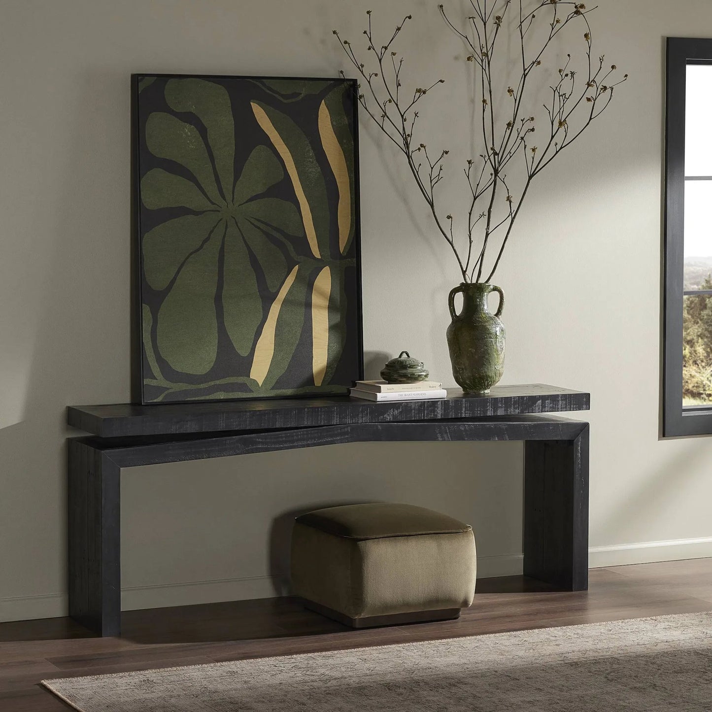 034 SI-1977540 | Lifestyle | Matthes Reclaimed Pine Console Table by Four Hands. Made from solid reclaimed pine in a rustic style.