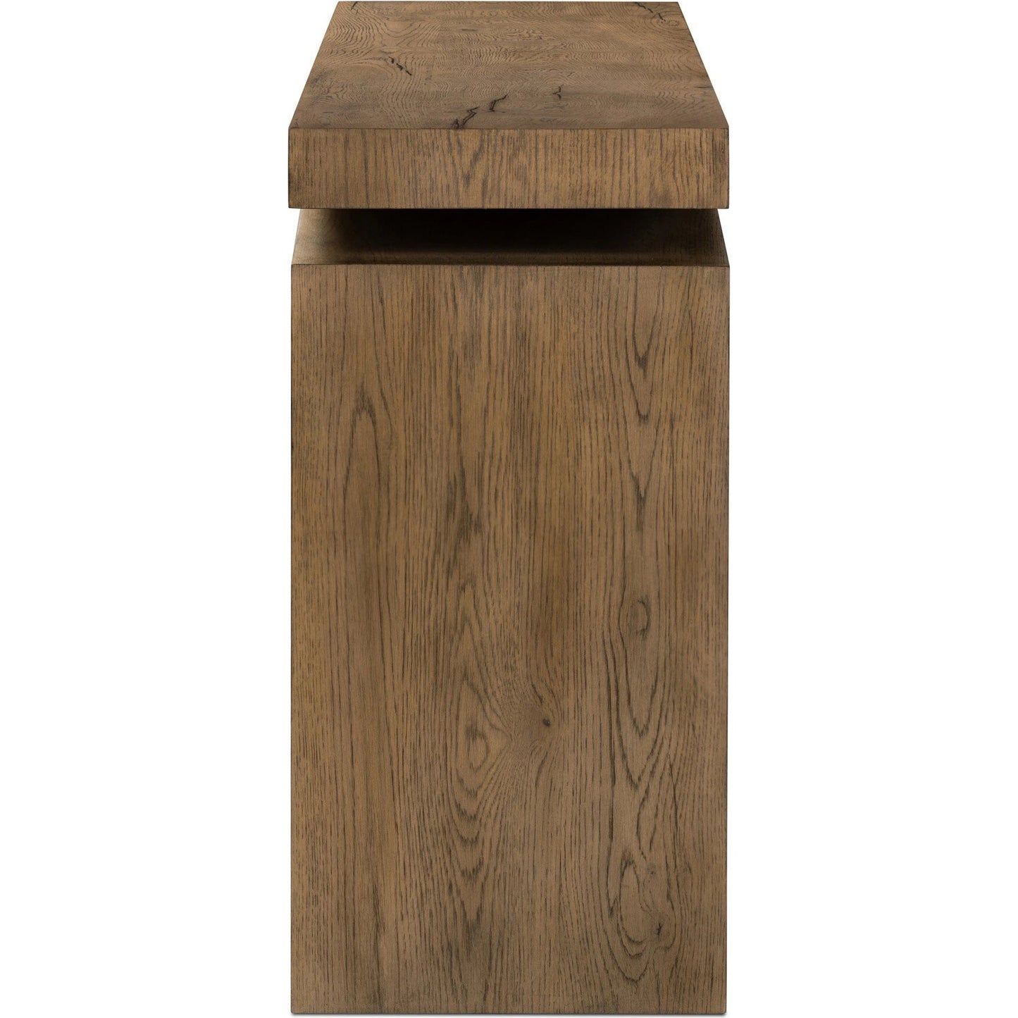 004 SI-2137506 | Additional Silo | Matthes Oak Console Table by Four Hands. Made from thick oak veneer, oak plywood in a modern style.