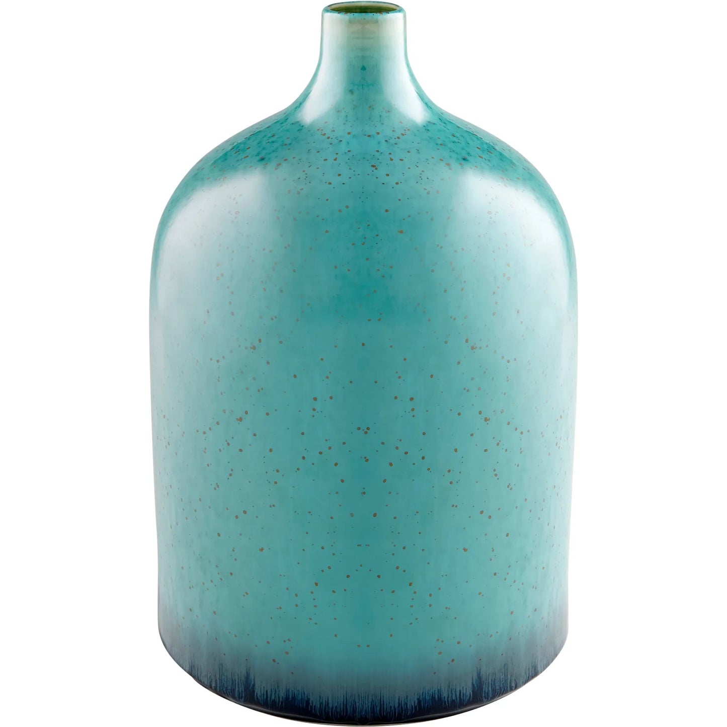 001 SI-1987256 | Primary Silo | Native Gloss Vase by Cyan Design in turquoise glaze. Made from ceramic in a coastal style.