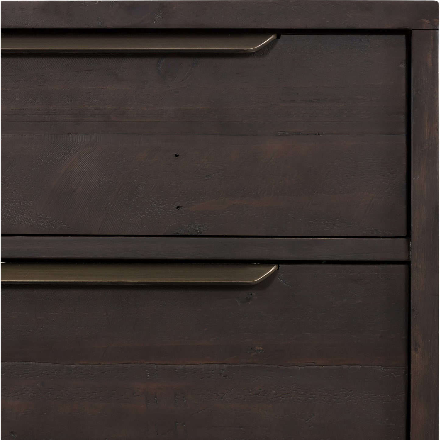 002 SI-1797652 | Additional Silo | Wyeth 3 Drawer Dresser by Four Hands in dark carbon, antique brass. Made from solid reclaimed pine, iron in a modern style.