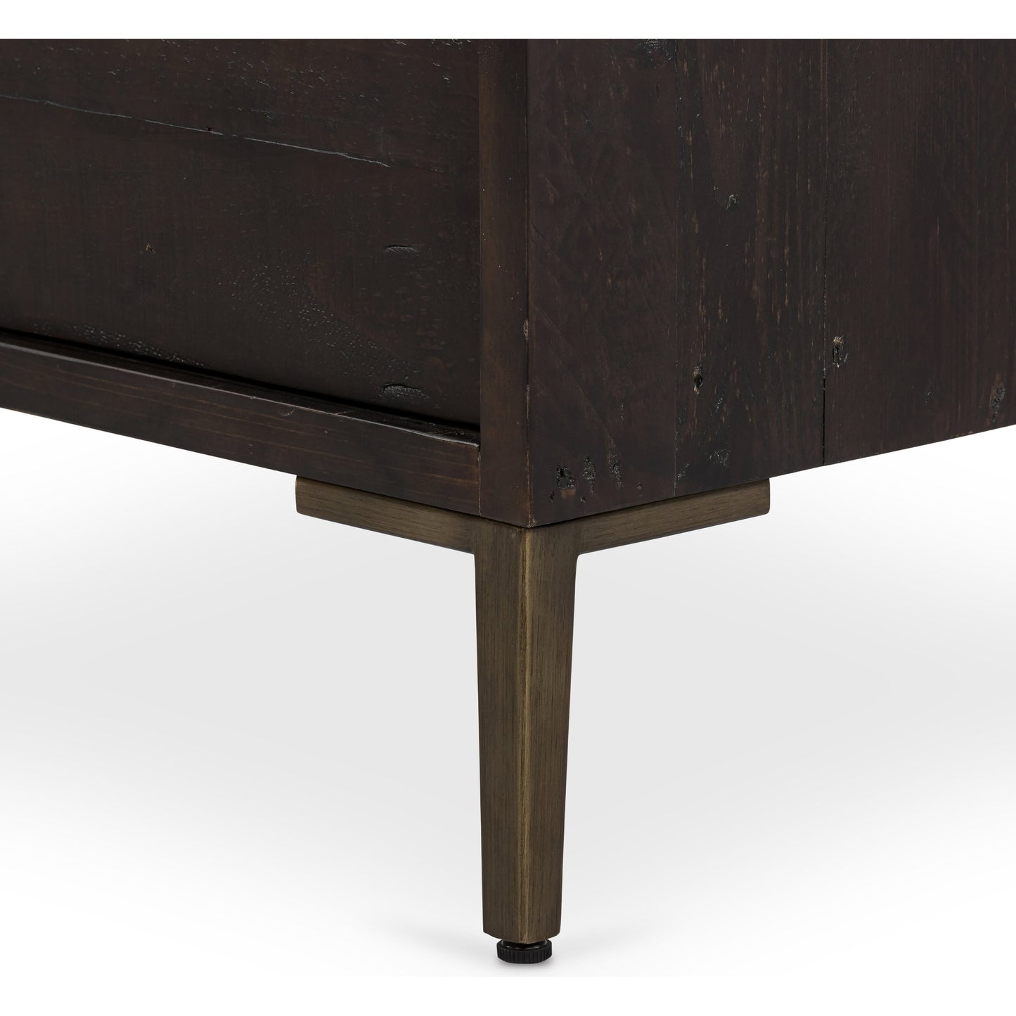 008 SI-1797652 | Additional Silo | Wyeth 3 Drawer Dresser by Four Hands in dark carbon, antique brass. Made from solid reclaimed pine, iron in a modern style.