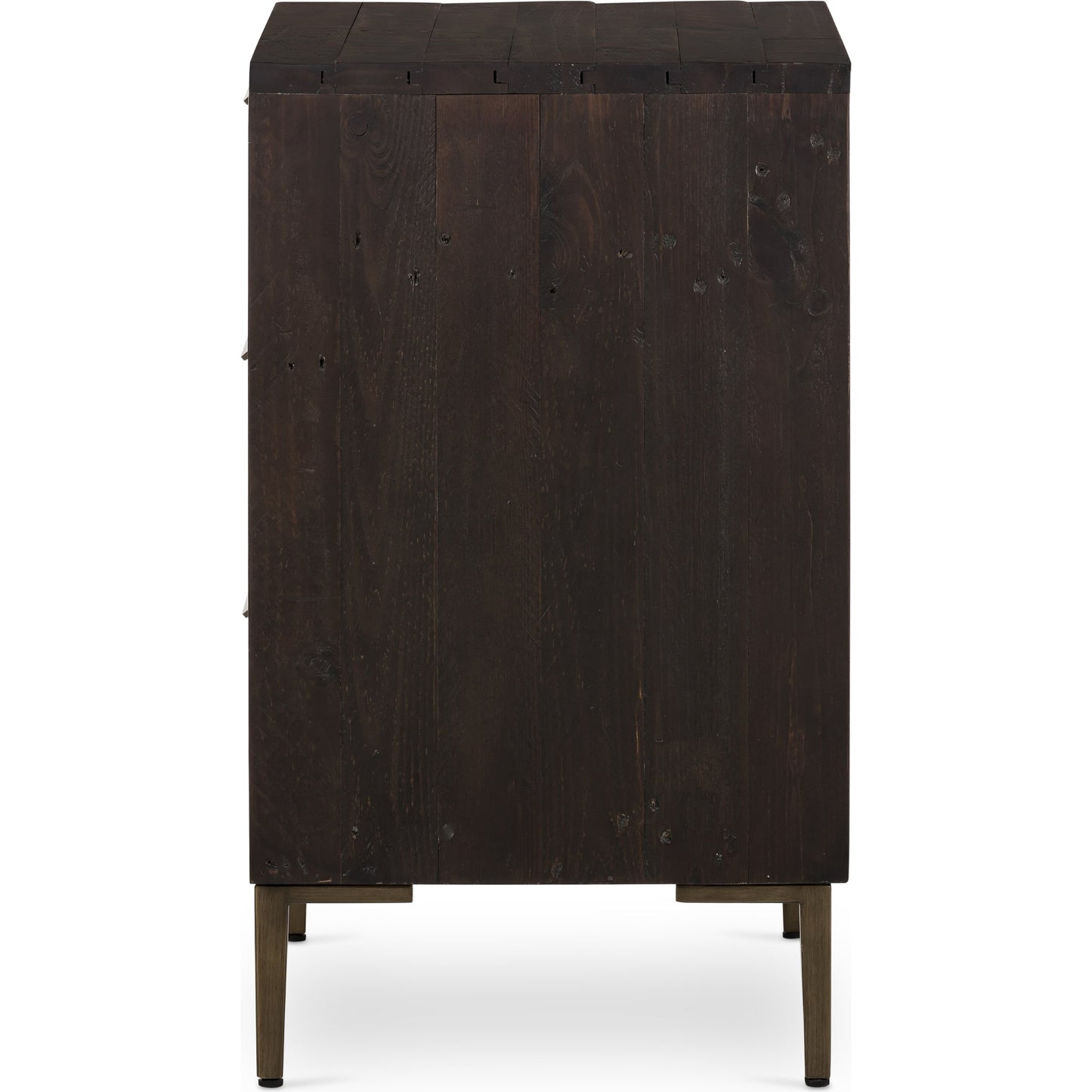 005 SI-1797652 | Additional Silo | Wyeth 3 Drawer Dresser by Four Hands in dark carbon, antique brass. Made from solid reclaimed pine, iron in a modern style.