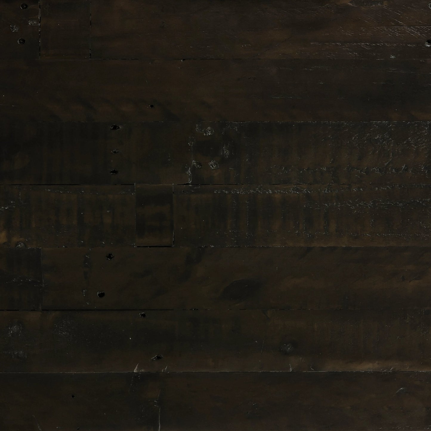 009 SI-2158598 | Closeup | Wyeth 5 Drawer Dresser by Four Hands in dark carbon, antique brass and dark carbon. Made from solid reclaimed pine, iron in a rustic style.