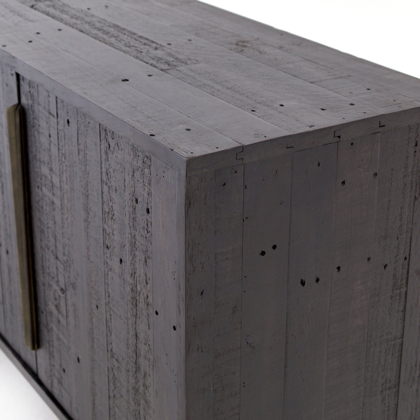 006 SR-369307 | Additional Silo | Wyeth Sideboard by Four Hands in dark carbon. Made from solid reclaimed pine, iron in a modern style.