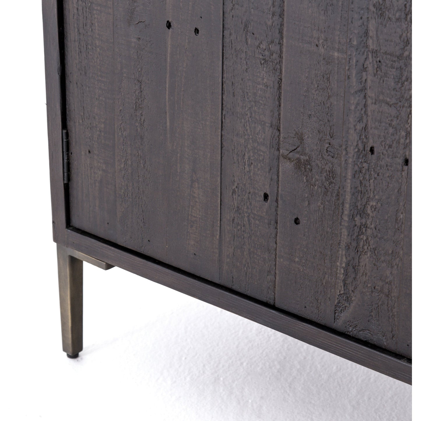 008 SR-369307 | Additional Silo | Wyeth Sideboard by Four Hands in dark carbon. Made from solid reclaimed pine, iron in a modern style.