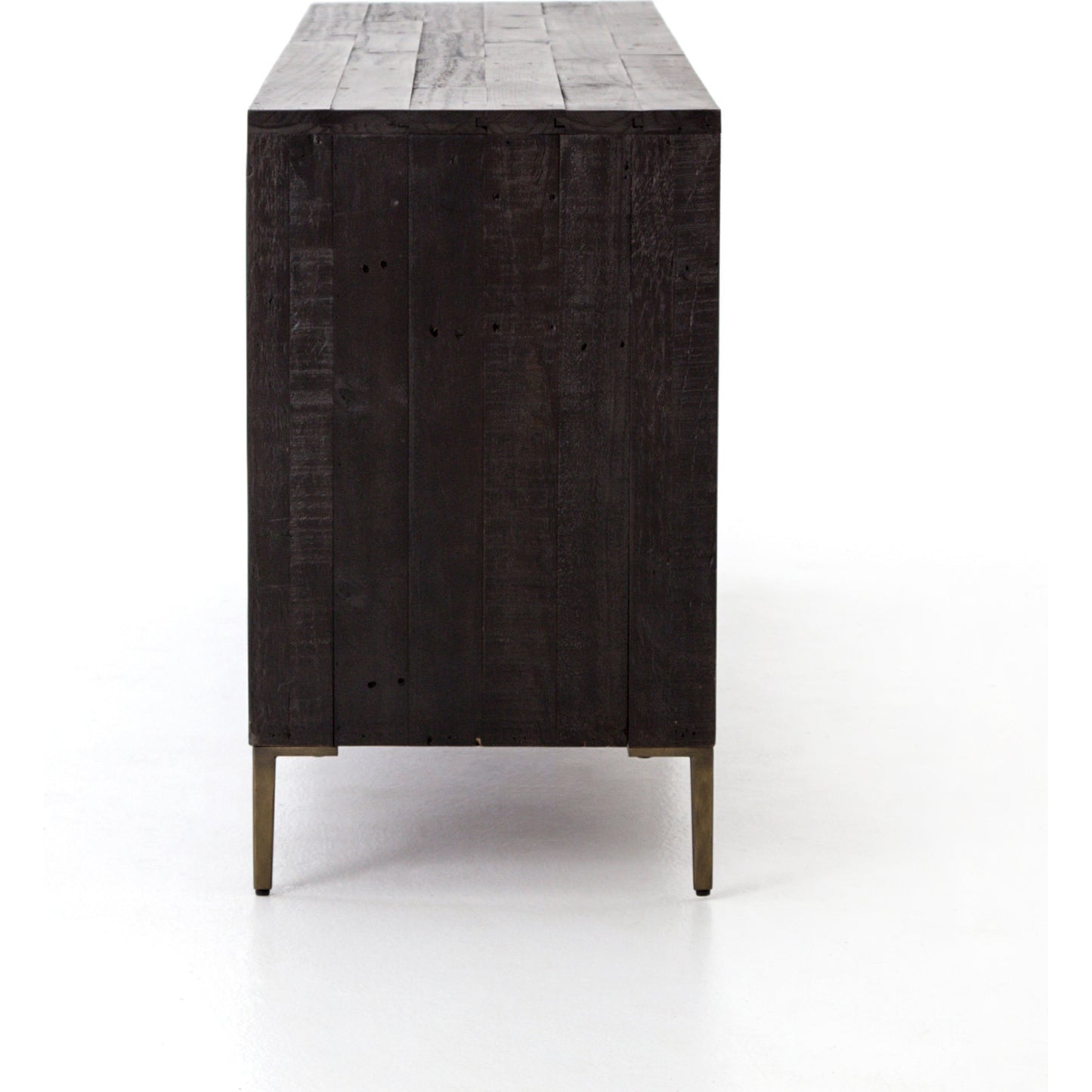 004 SR-369307 | Additional Silo | Wyeth Sideboard by Four Hands in dark carbon. Made from solid reclaimed pine, iron in a modern style.