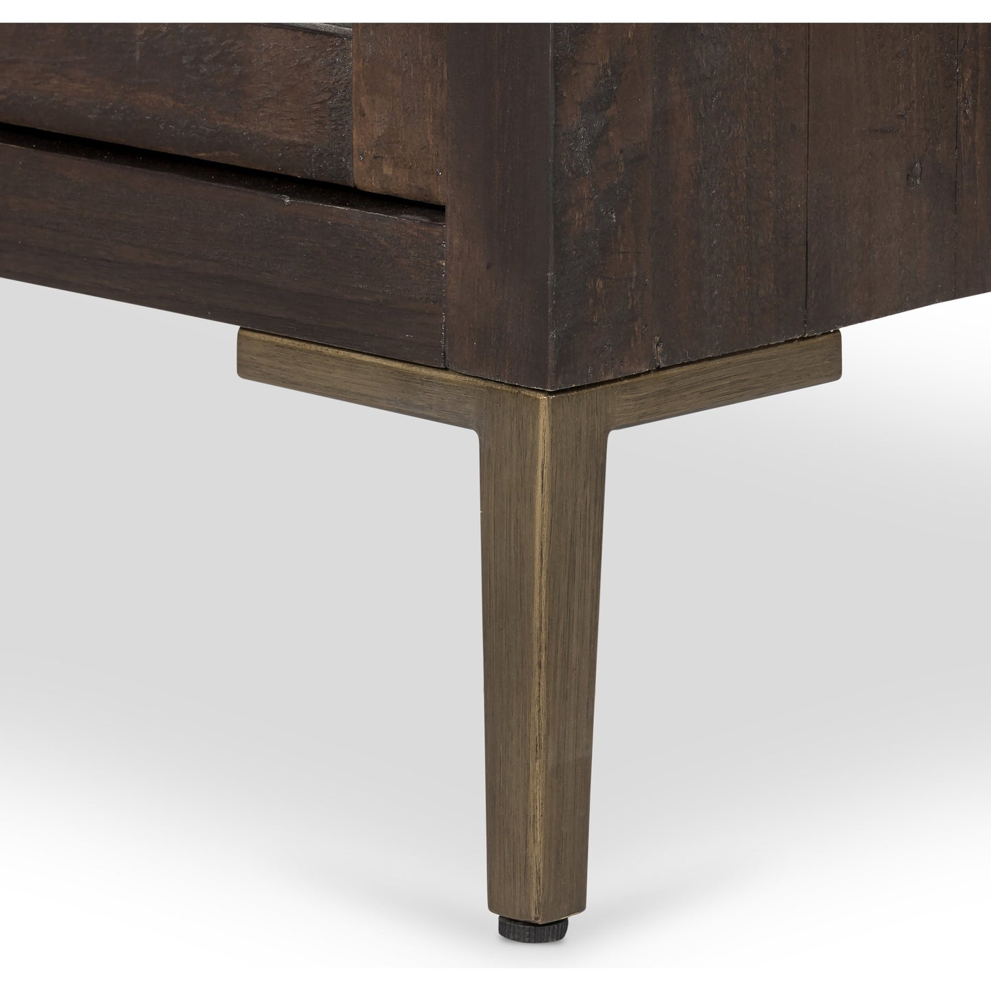 006 SI-1717260 | Additional Silo | Wyeth Cabinet by Four Hands in dark carbon, tempered glass, antique brass and dark carbon. Made from solid reclaimed pine, iron in a modern style.