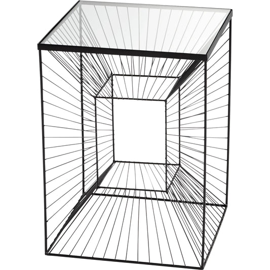 Enchantment Side Table by Cyan Design in graphite. Made from iron, glass in a modern style.