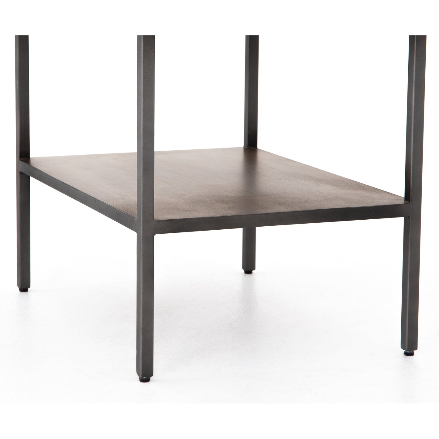 003 SI-1717050 | Additional Silo | Trey Nightstand by Four Hands. Made from solid poplar, top grain leather, iron in a modern style.