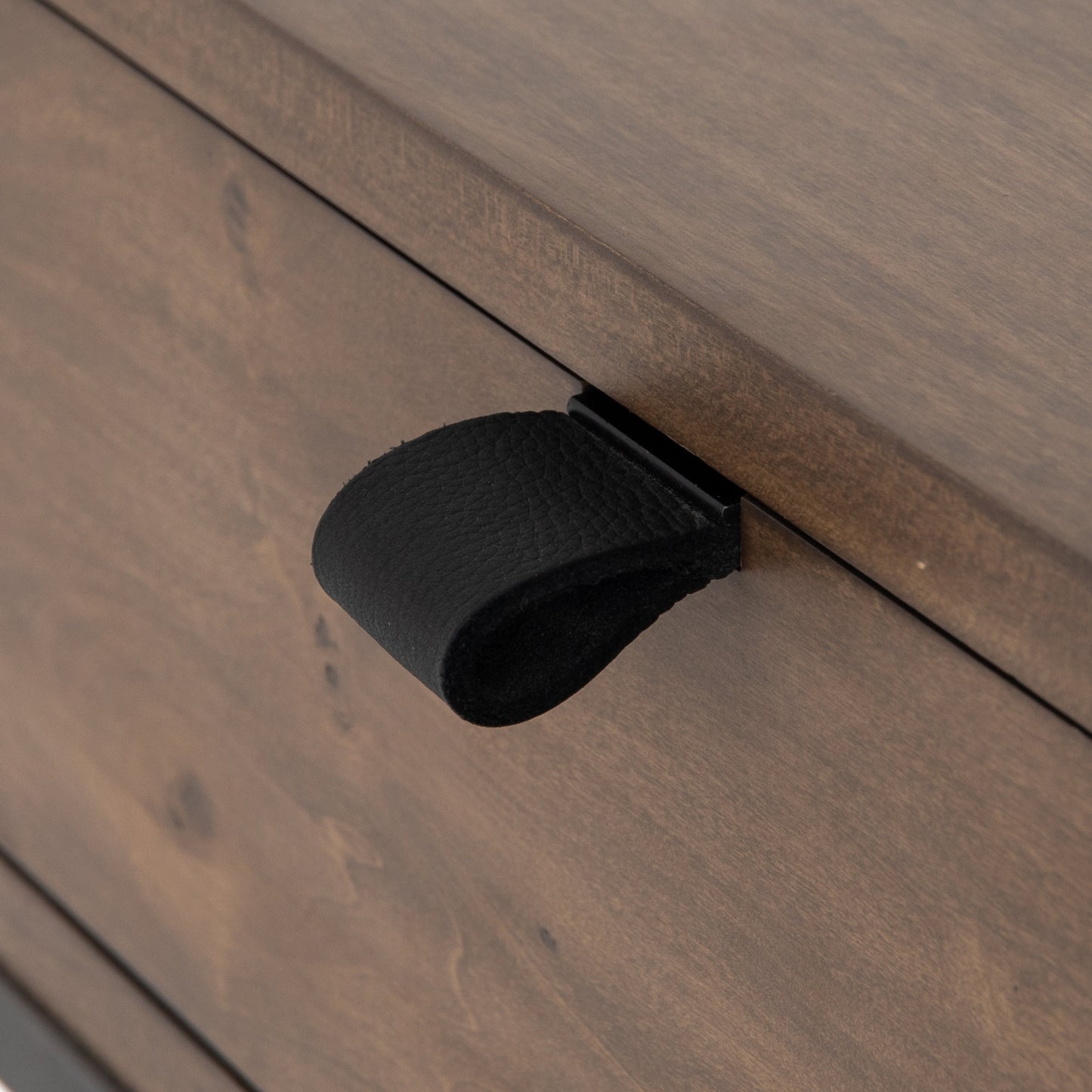 014 SI-1717050 | Additional Silo | Trey Nightstand by Four Hands. Made from solid poplar, top grain leather, iron in a modern style.