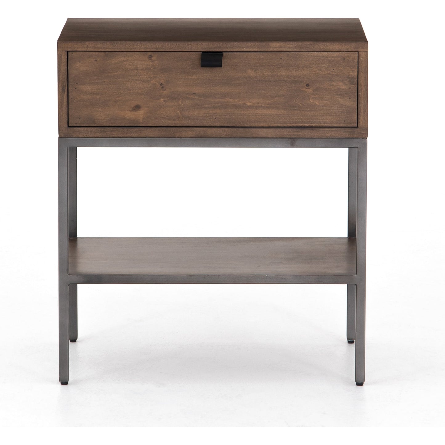 005 SI-1717050 | Additional Silo | Trey Nightstand by Four Hands. Made from solid poplar, top grain leather, iron in a modern style.