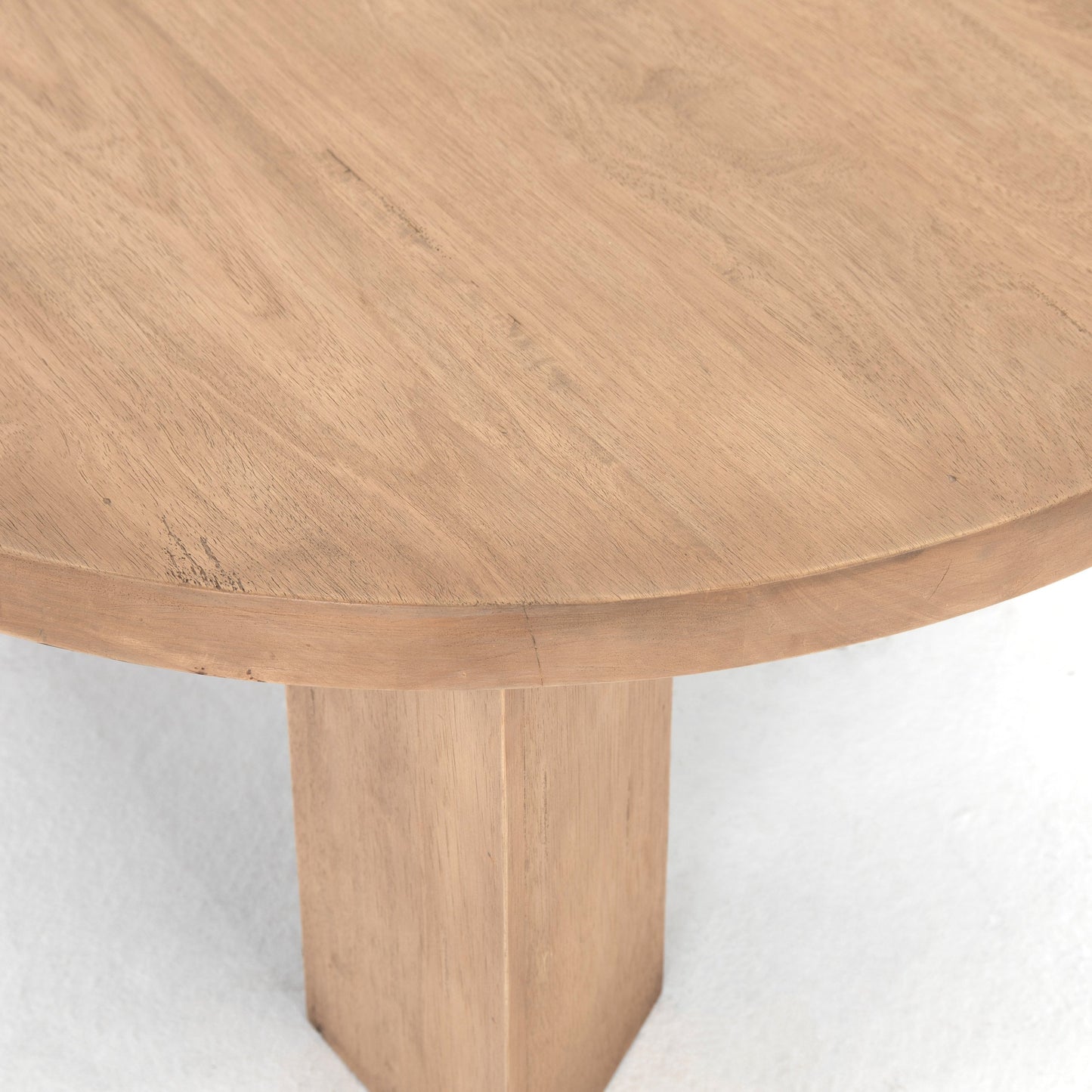 007 SI-1716107 | Additional Silo | Mesa Round Coffee Table by Four Hands in light brushed parawood. Made from solid parawood in a eclectic & global style.
