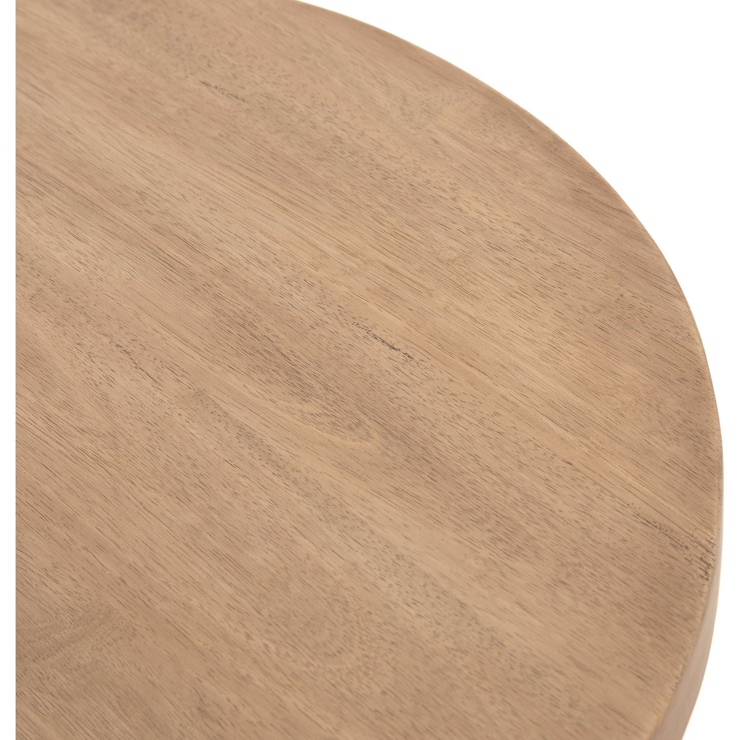 008 SI-1716107 | Additional Silo | Mesa Round Coffee Table by Four Hands in light brushed parawood. Made from solid parawood in a eclectic & global style.