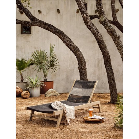 Julian Outdoor Chaise by Four Hands. Made from solid fsc®-certified teak, 100% polypropylene in a modern style.