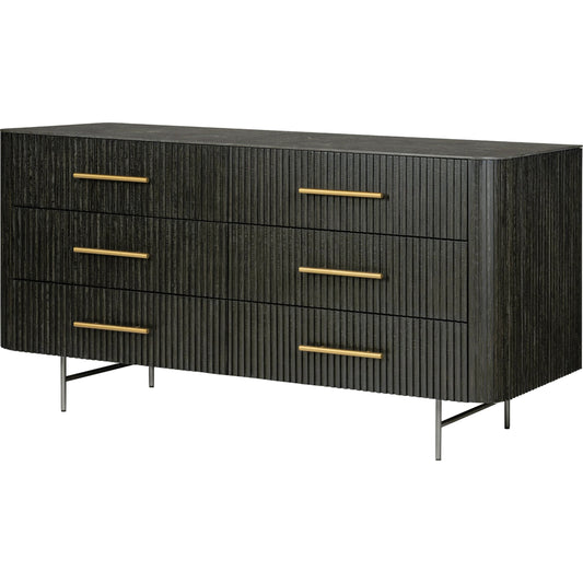 001 SI-2158161 | Primary Silo | Fletcher 6 Drawer Dresser by Four Hands. Made from bluestone, solid oak, iron in a modern style.