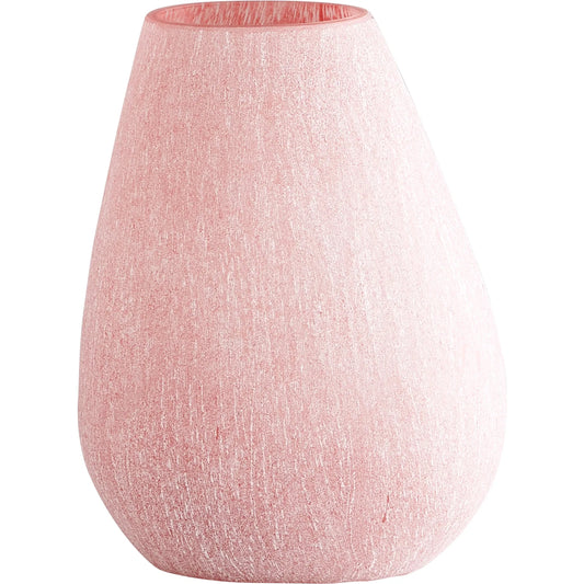Sands Vase by Cyan Design in pink. Made from glass in a modern style.