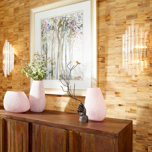 Sands Vase by Cyan Design in pink. Made from glass in a modern style.