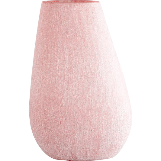 Sands Vase by Cyan Design in pink. Made from glass in a modern style.