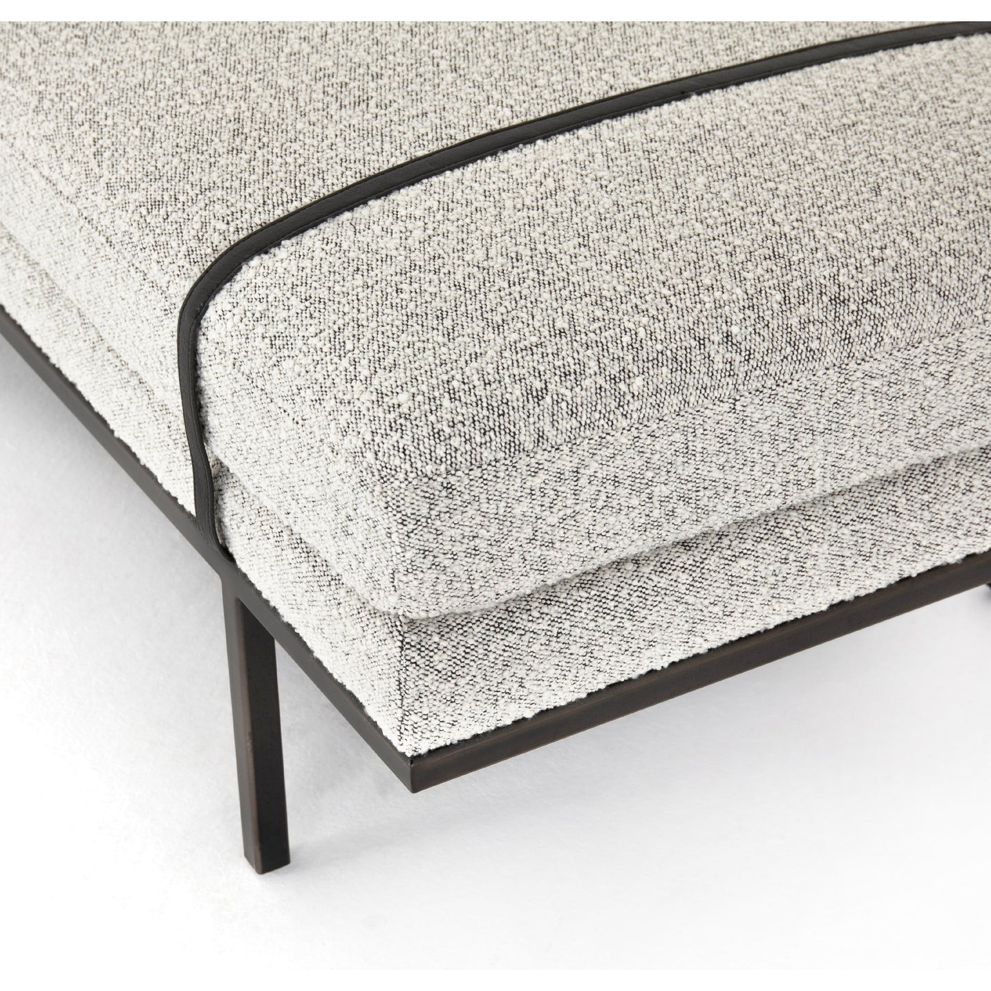 006 SI-1715554 | Additional Silo | Harris Accent Bench by Four Hands in knoll domino, umbra black. Made from unique in a modern style.