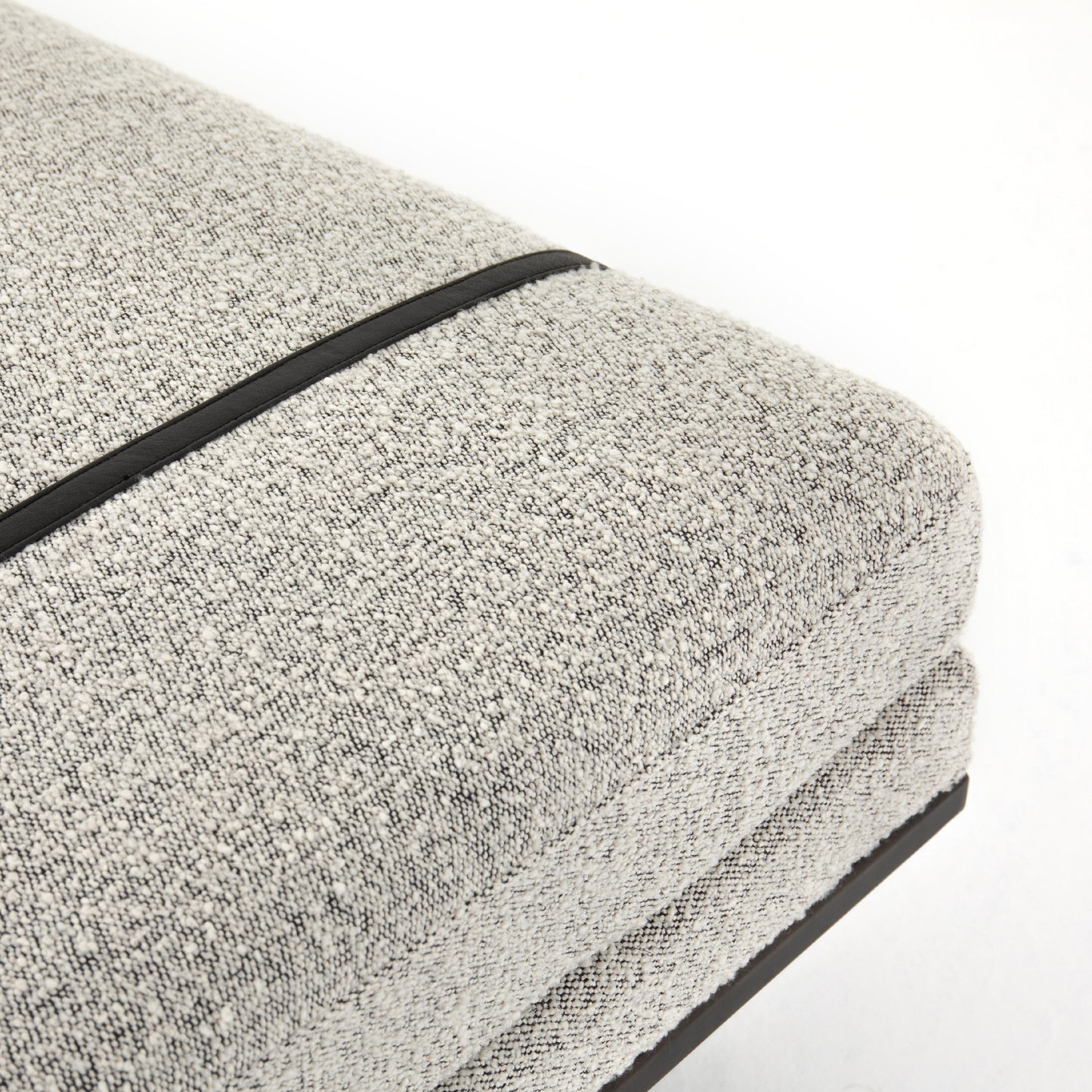 007 SI-1715554 | Additional Silo | Harris Accent Bench by Four Hands in knoll domino, umbra black. Made from unique in a modern style.
