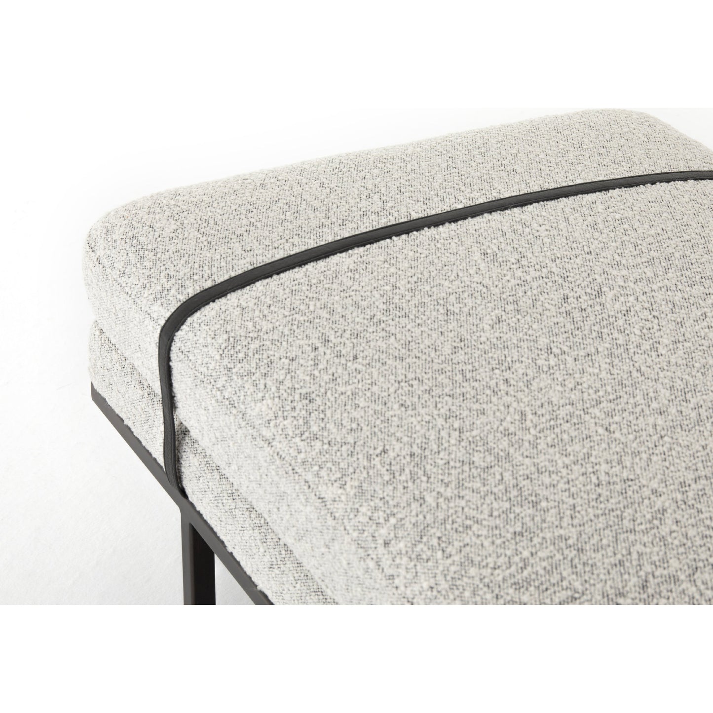 008 SI-1715554 | Additional Silo | Harris Accent Bench by Four Hands in knoll domino, umbra black. Made from unique in a modern style.