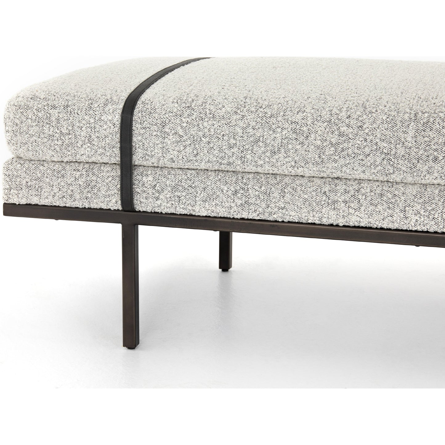 009 SI-1715554 | Additional Silo | Harris Accent Bench by Four Hands in knoll domino, umbra black. Made from unique in a modern style.