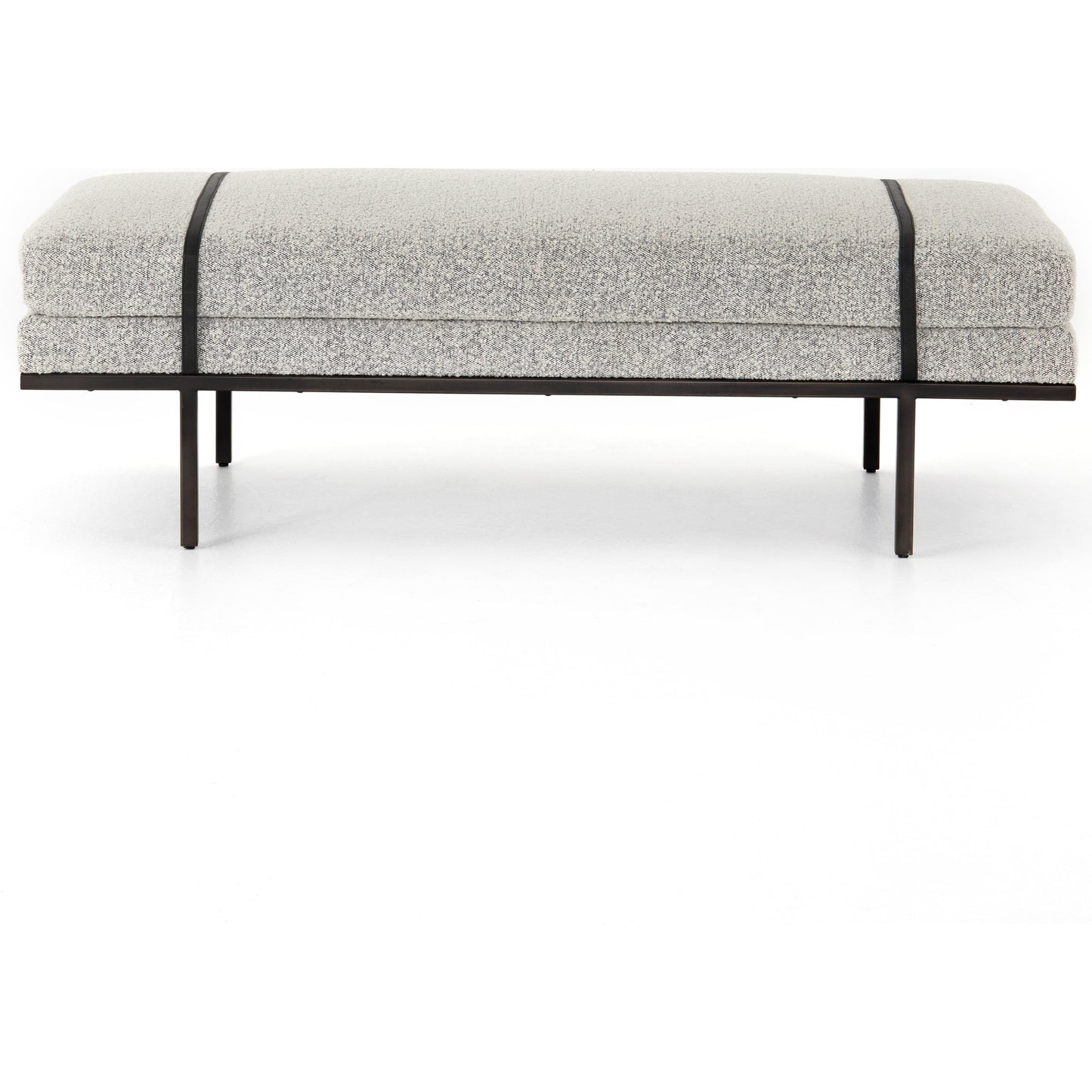 003 SI-1715554 | Additional Silo | Harris Accent Bench by Four Hands in knoll domino, umbra black. Made from unique in a modern style.