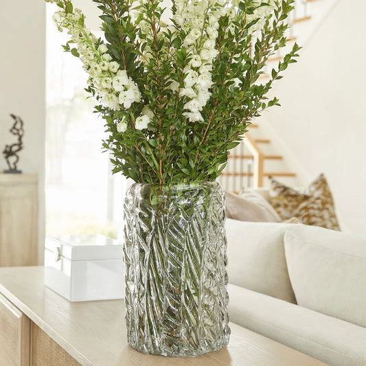 Clearly Thorough Vase by Cyan Design in clear. Made from glass in a modern style.