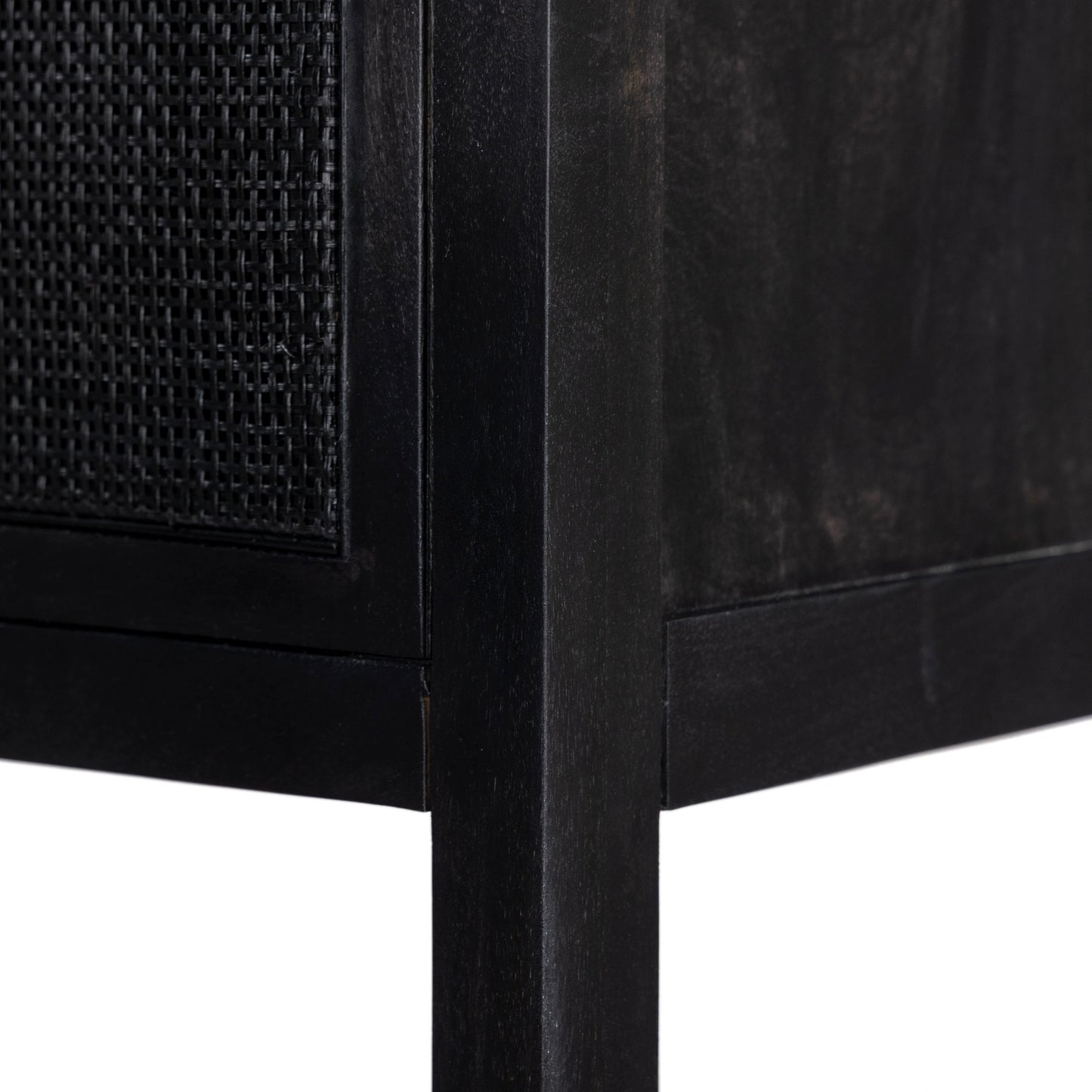 008 SI-2074168 | Additional Silo | Caprice Cabinet by Four Hands in black wash mango, black natural cane. Made from cane, solid mango in a eclectic & global style.