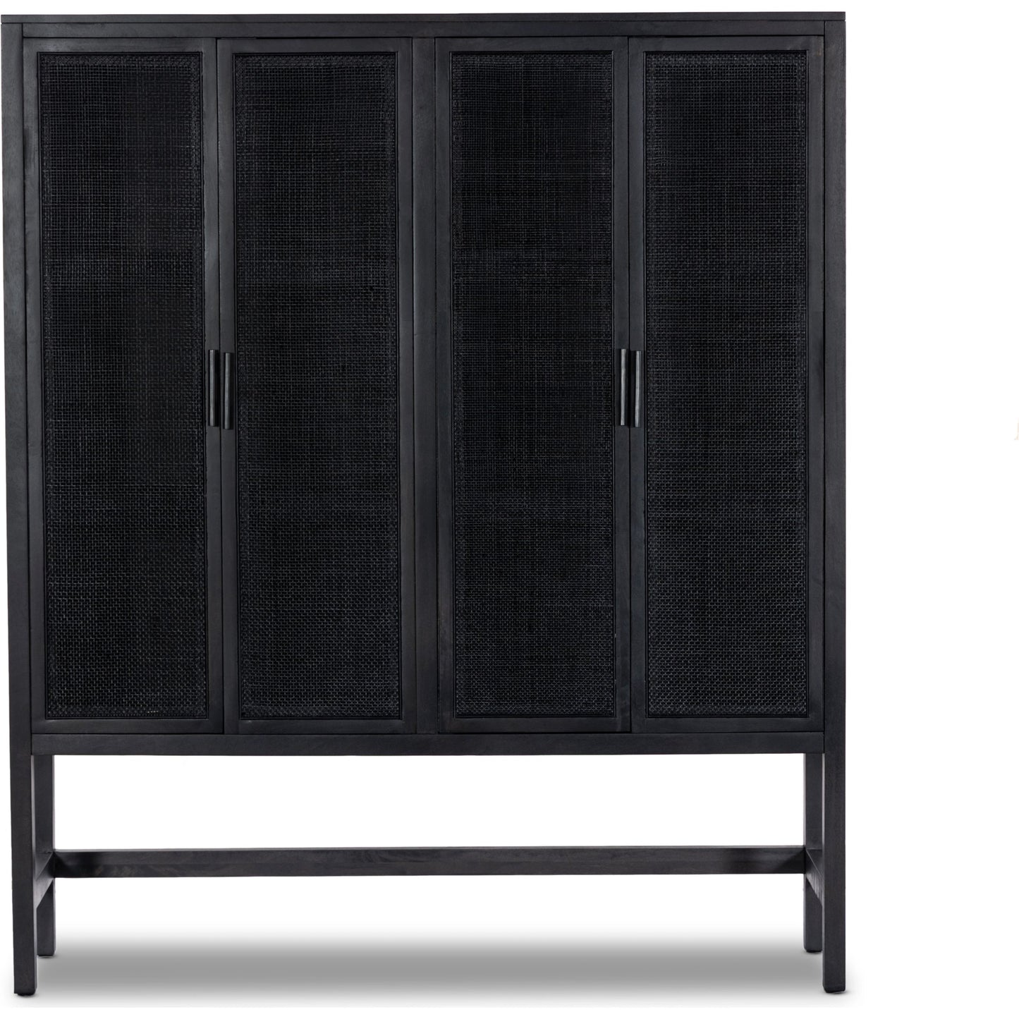 002 SI-2074168 | Additional Silo | Caprice Cabinet by Four Hands in black wash mango, black natural cane. Made from cane, solid mango in a eclectic & global style.