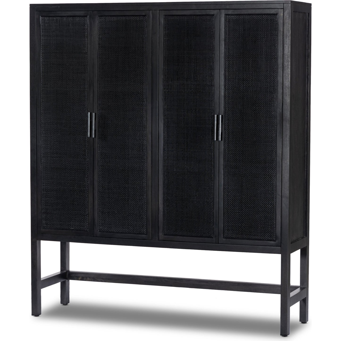 001 SI-2074168 | Additional Silo | Caprice Cabinet by Four Hands in black wash mango, black natural cane. Made from cane, solid mango in a eclectic & global style.