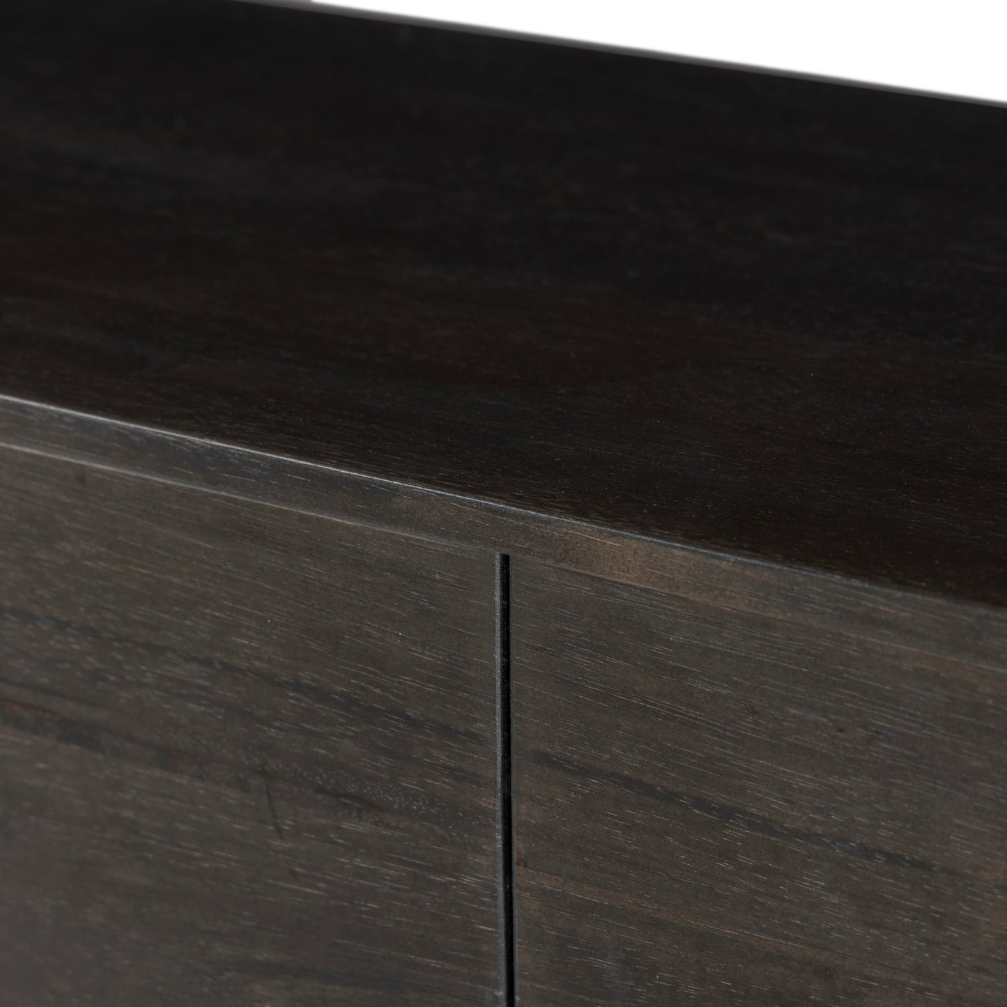 010 SI-2093512 | Additional Silo | Reza Media Console by Four Hands in worn black. Made from solid parawood, solid acacia, iron in a eclectic & global style.