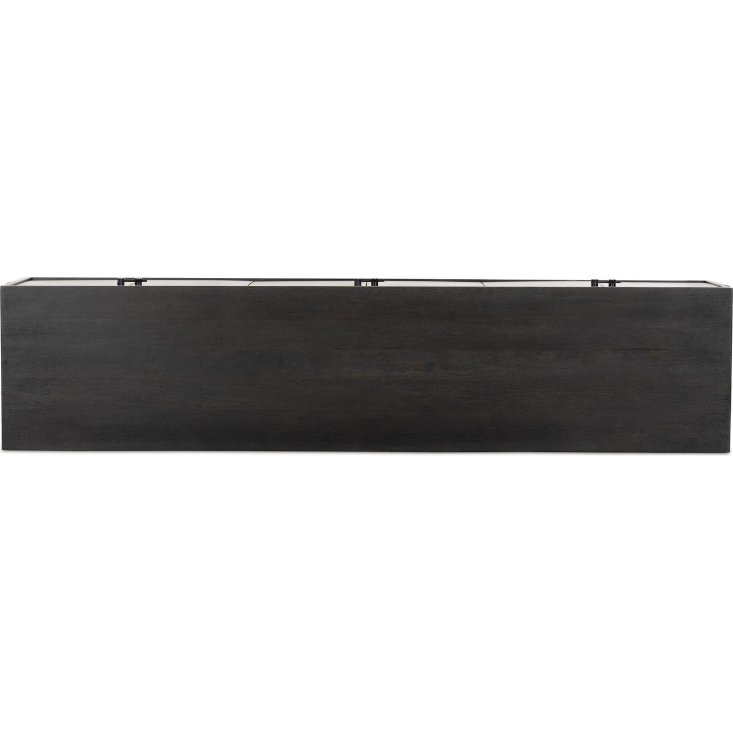 006 SI-2093512 | Additional Silo | Reza Media Console by Four Hands in worn black. Made from solid parawood, solid acacia, iron in a eclectic & global style.