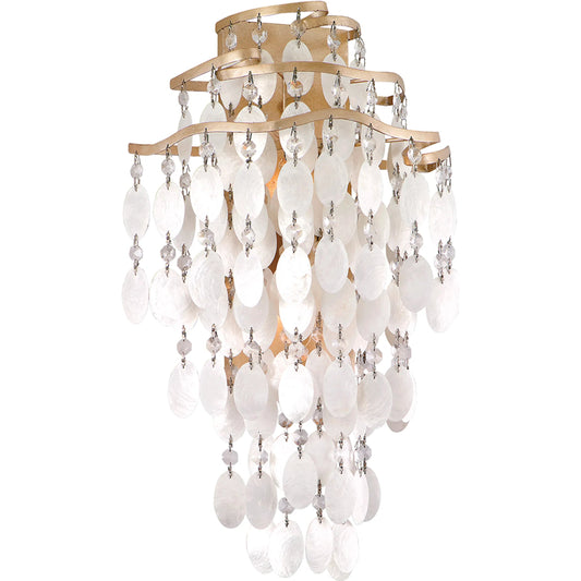 001 SI-2327896 | Primary Silo | Dolce Wall Sconce by Corbett in champagne leaf. Made from hand crafted iron in a modern style.