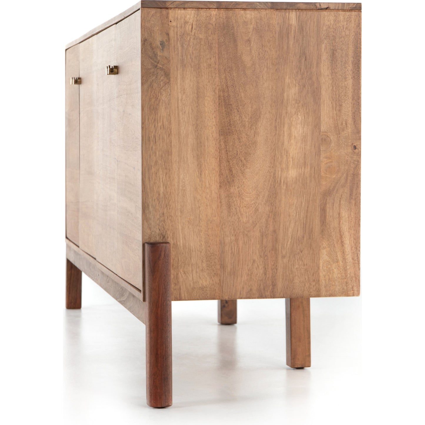 002 SI-1716499 | Additional Silo | Reza Sideboard by Four Hands in smoked honey. Made from solid parawood, solid acacia, brass in a eclectic & global style.