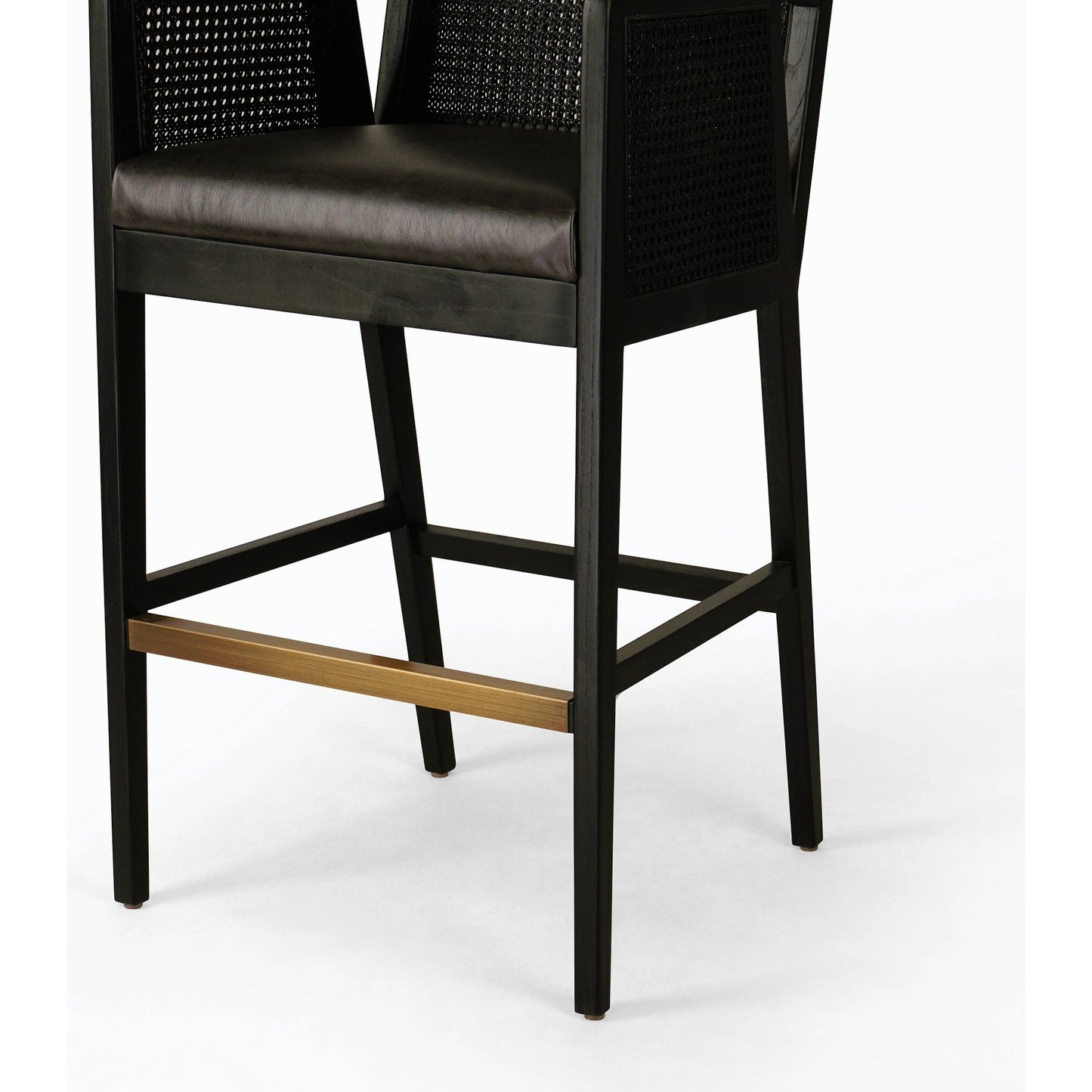 016 SI-1980067 | Closeup | Antonia Cane Bar Stool by Four Hands. Made from unique in a transitional style.