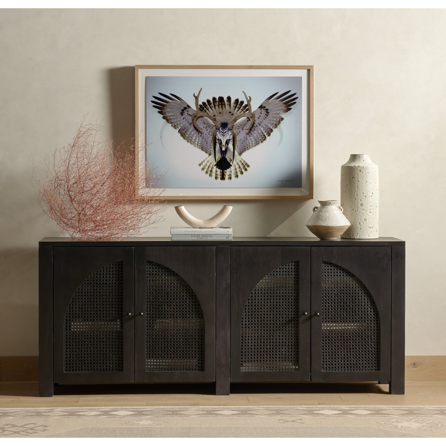 016 SI-1716943 | Lifestyle | Tilda Sideboard by Four Hands. Made from solid mango, cane in a transitional style.