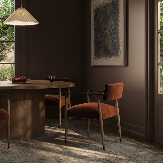 Waldon Dining Chair by Four Hands in sierra brown, aged bronze. Made from unique in a modern style.