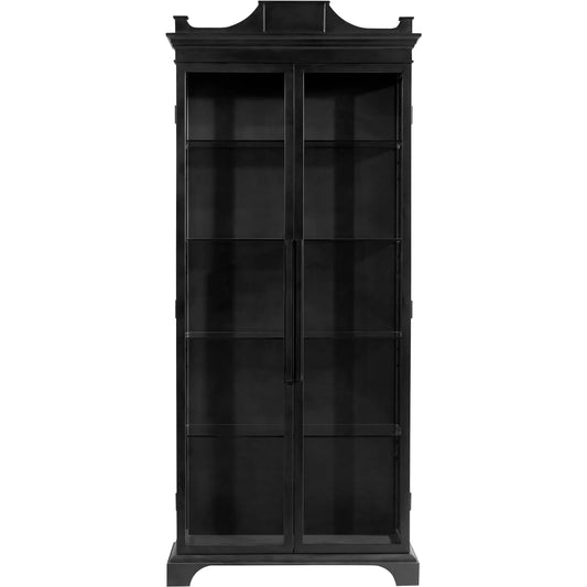 Bethlem Cabinet by Cyan Design in black. Made from iron, glass in a traditional style.
