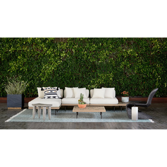Ely Planter by Four Hands in slate brass concrete, dark slate. Made from concrete in a modern style.