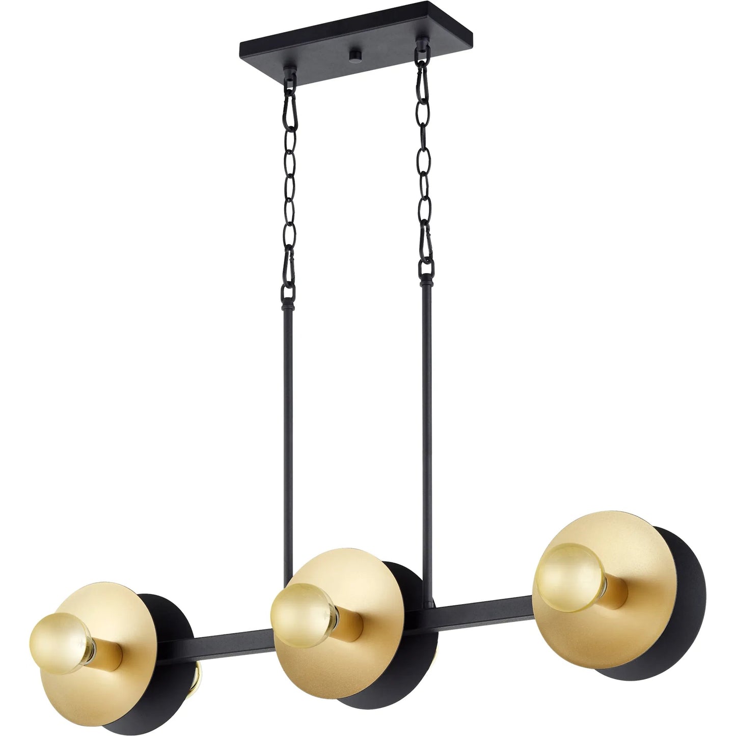 003 SI-1718851 | Primary Silo | Artemis Island Pendant by Cyan Design in noir, gold leaf. Made from iron in a modern style.