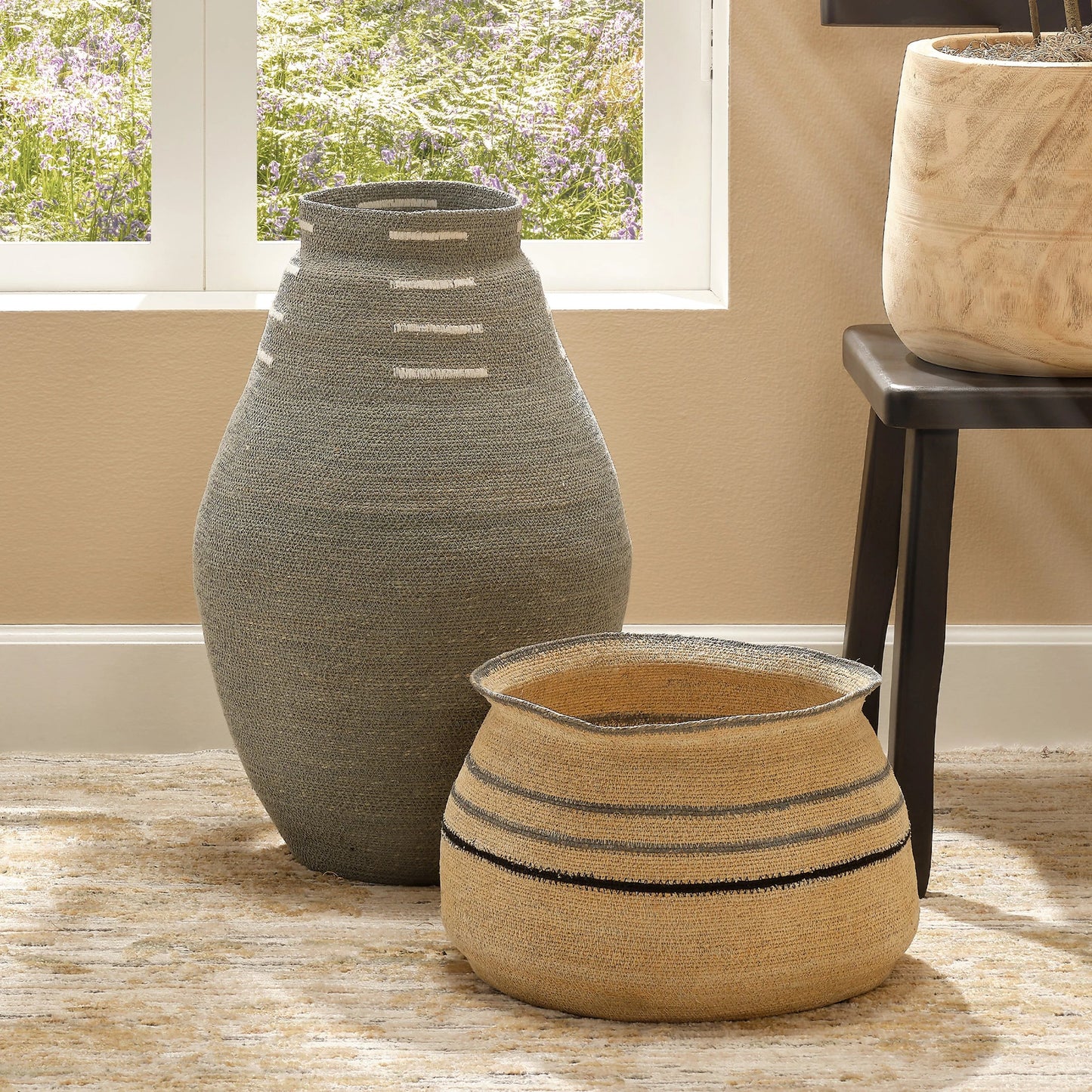 003 SI-2146403 | Lifestyle | Caterpillar Basket by Jamie Young in natural. Made from seagrass in a cottage & farmhouse style.
