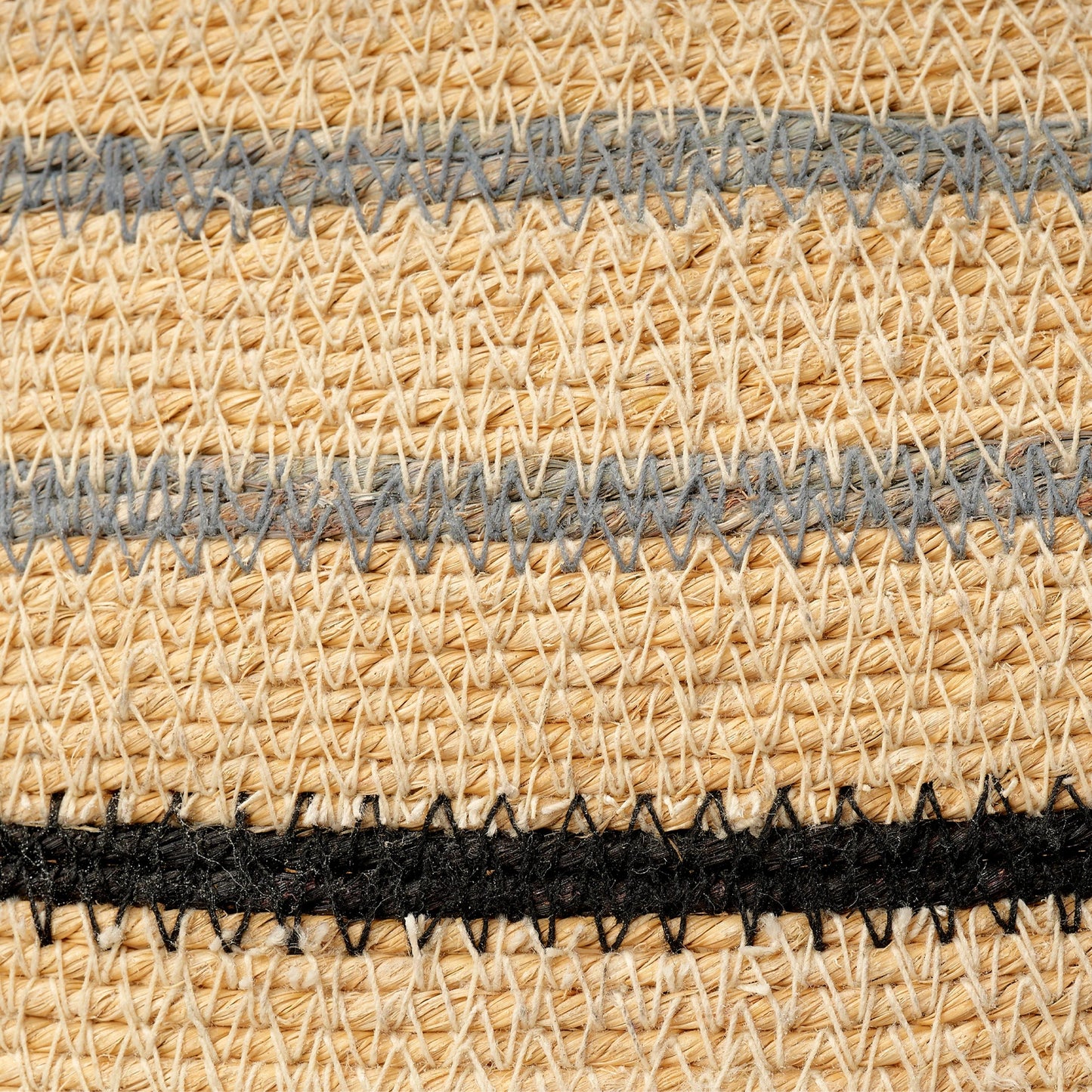 002 SI-2146403 | Closeup | Caterpillar Basket by Jamie Young in natural. Made from seagrass in a cottage & farmhouse style.