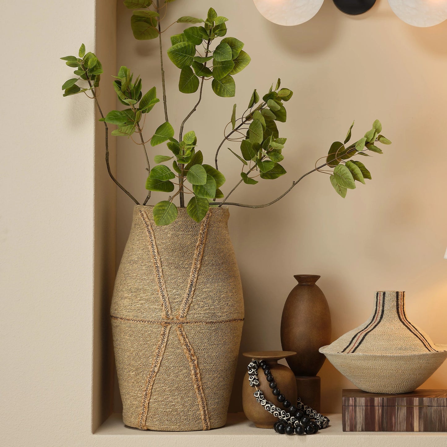 005 SI-2146415 | Lifestyle | Dragonfly Basket by Jamie Young in natural. Made from seagrass in a cottage & farmhouse style.
