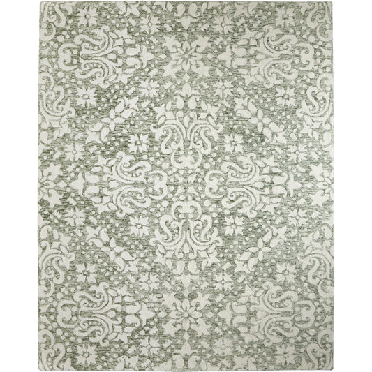 Belfort 8698A28F Rug by Feizy in ivory, green. Made from wool in a unique style.