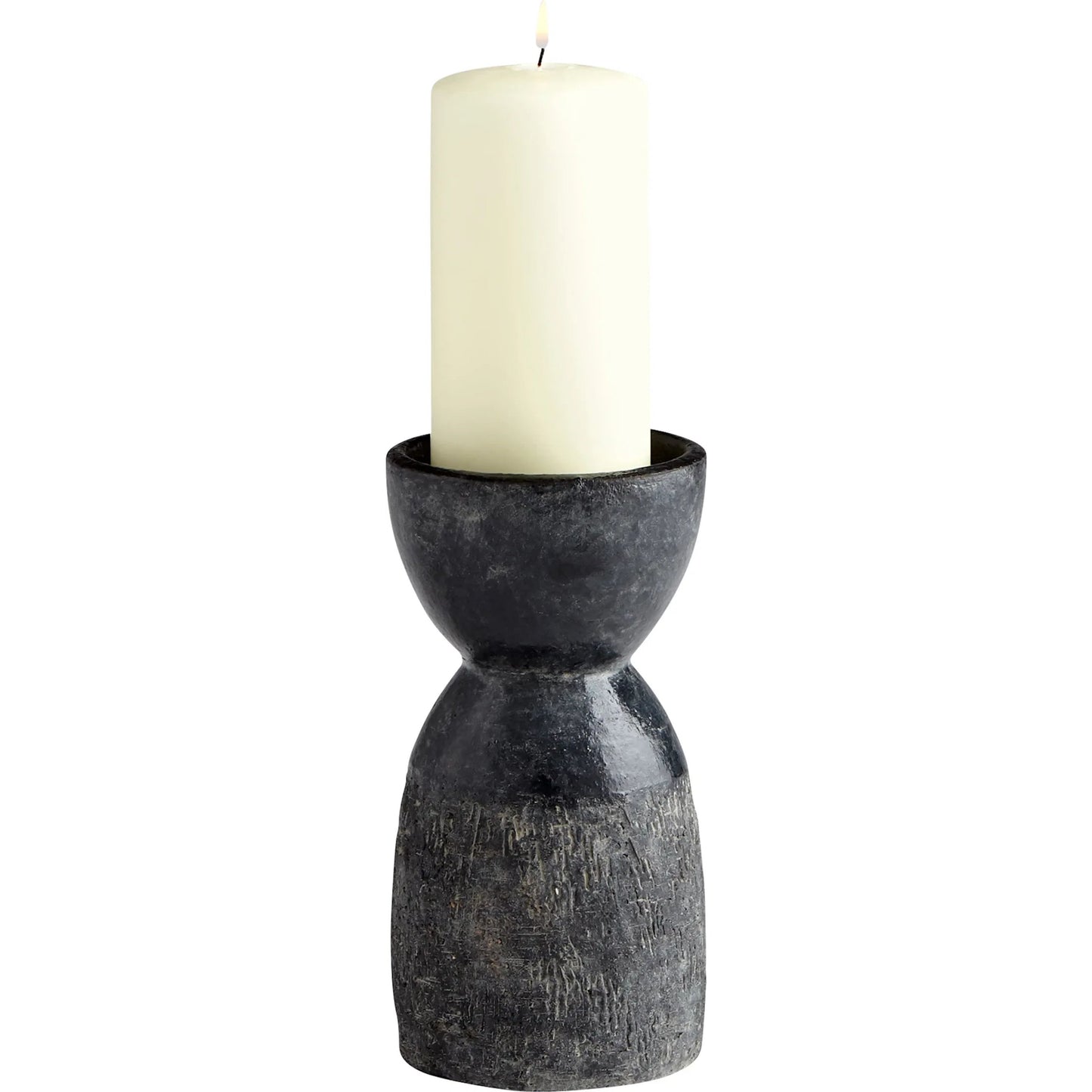 002 SI-1718893 | Primary Silo | Escalante Candleholder by Cyan Design in black. Made from ceramic in a eclectic & global style.