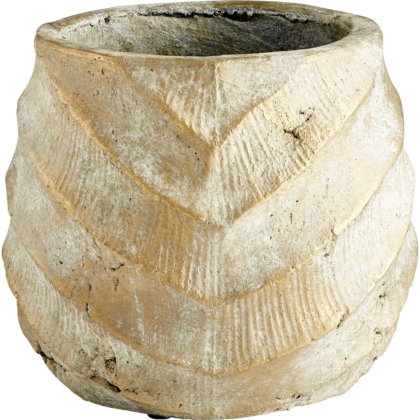 002 SI-1718870 | Primary Silo | Cache Creek Planter by Cyan Design in brown sandstone. Made from cement in a eclectic & global style.