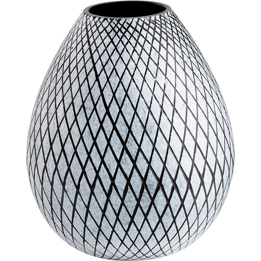 Bozeman Vase by Cyan Design in frosted gray. Made from glass in a eclectic & global style.