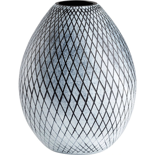 Bozeman Vase by Cyan Design in frosted gray. Made from glass in a eclectic & global style.